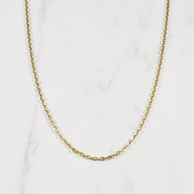 14k Yellow Gold Curb Matinee Chain | 26