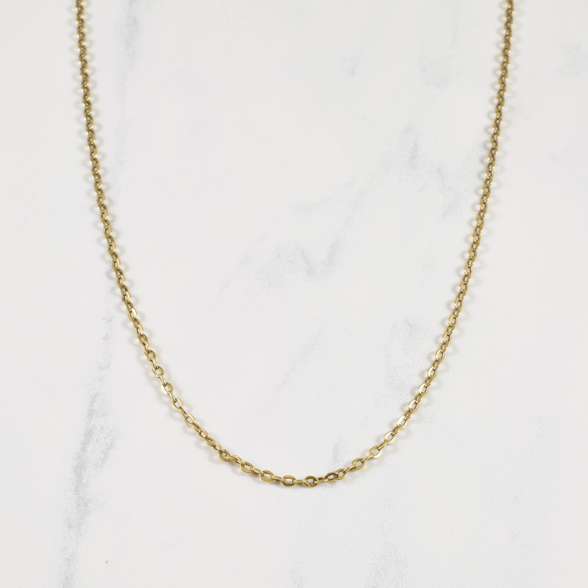 14k Yellow Gold Curb Matinee Chain | 26