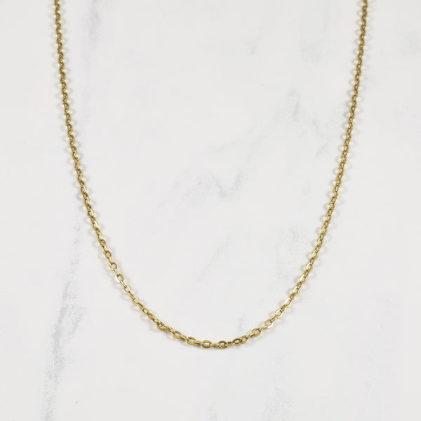 14k Yellow Gold Curb Matinee Chain | 26