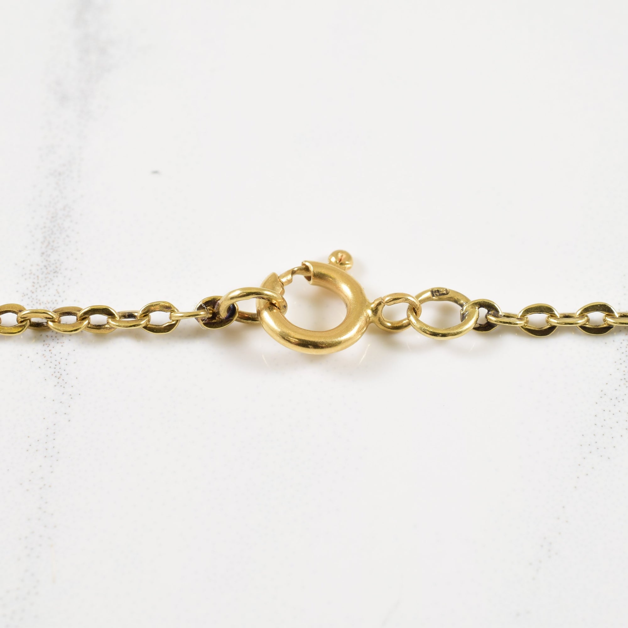 14k Yellow Gold Curb Matinee Chain | 26