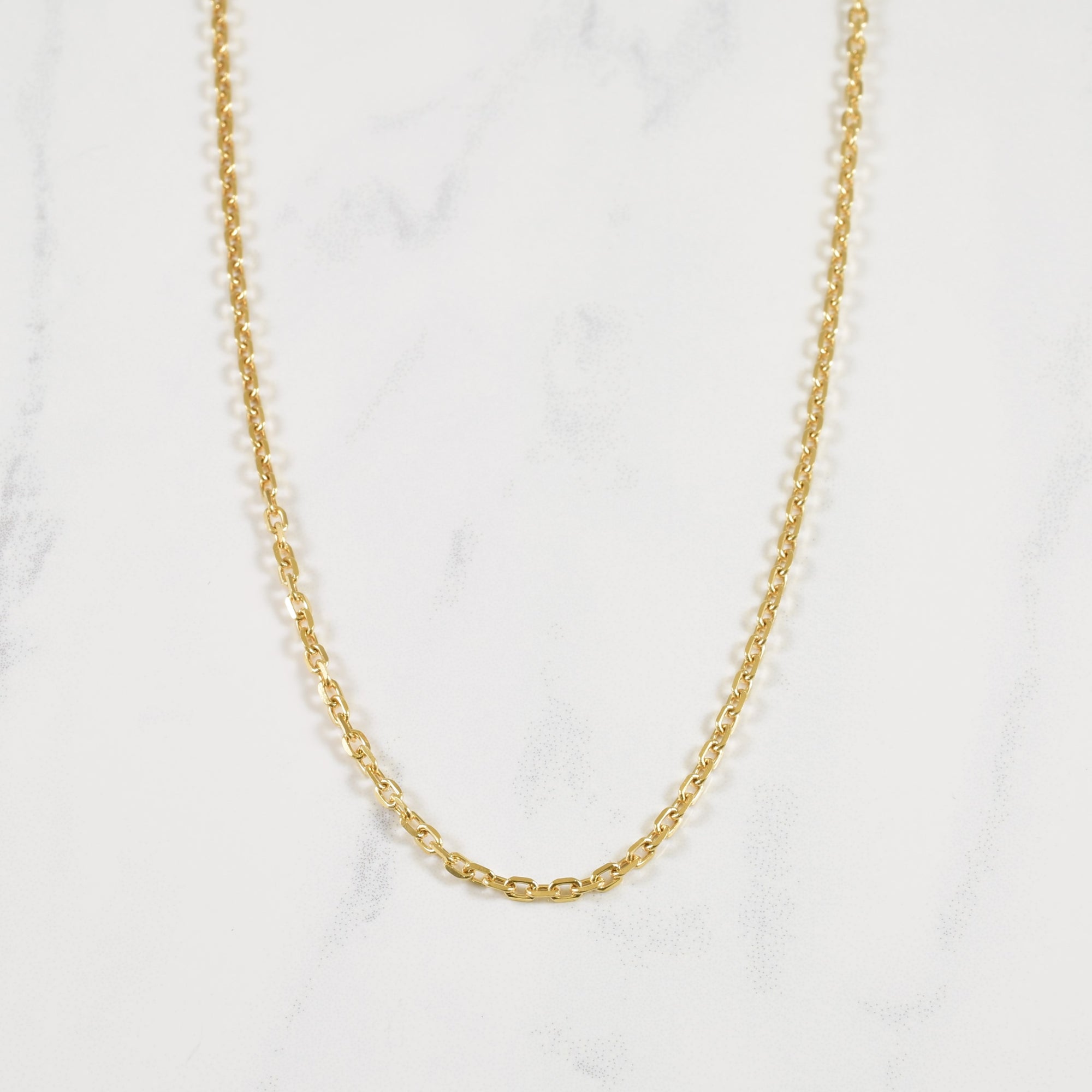 18k Yellow Gold Curb Chain | 22