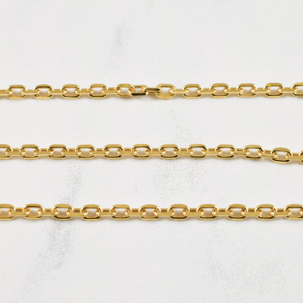18k Yellow Gold Curb Chain | 22