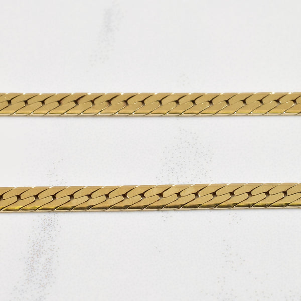 10k Yellow Gold Herringbone Chain | 23