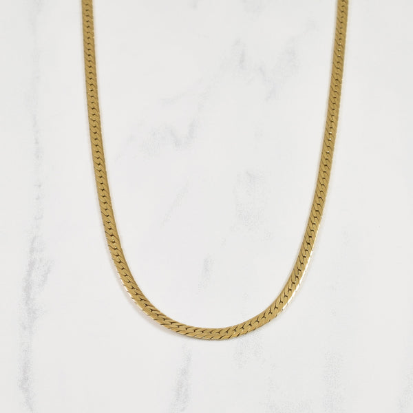 10k Yellow Gold Herringbone Chain | 23