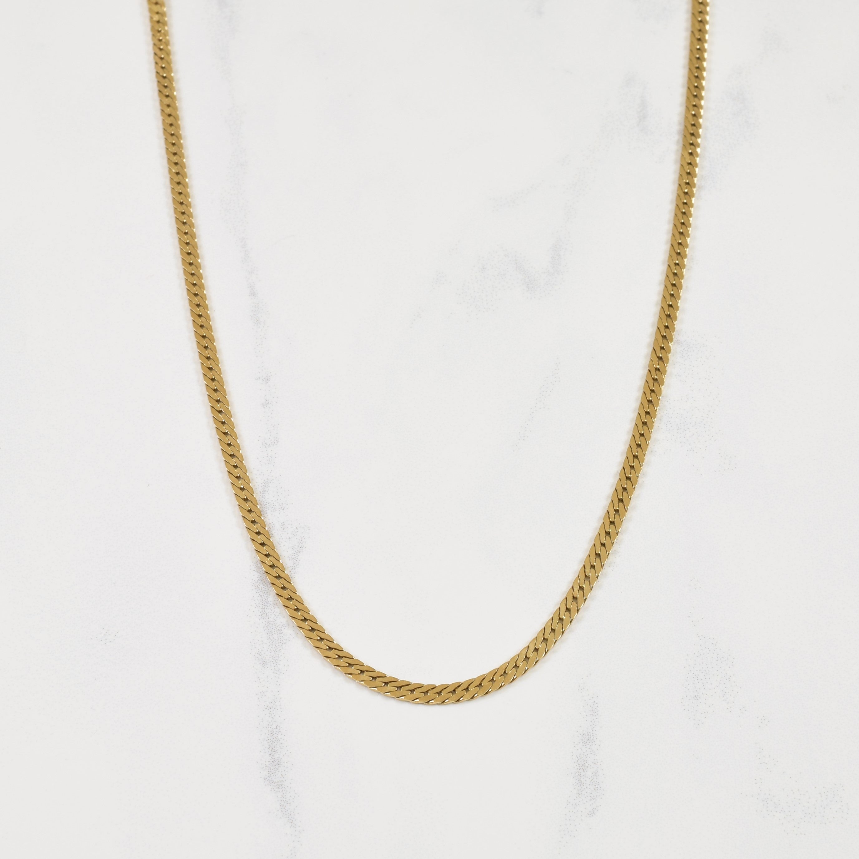 10k Yellow Gold Herringbone Chain | 28" |