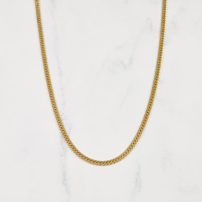10k Yellow Gold Herringbone Chain | 28