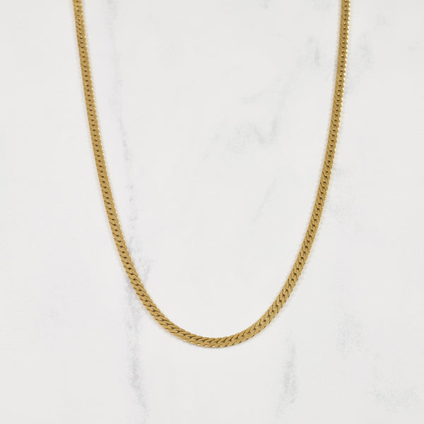 10k Yellow Gold Herringbone Chain | 28