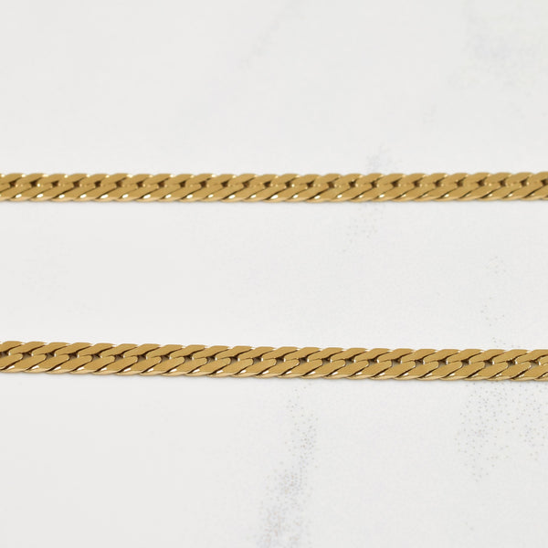 10k Yellow Gold Herringbone Chain | 28
