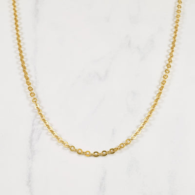 18k Yellow Gold Curb Chain | 24