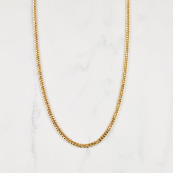 10k Yellow Gold Curb Chain | 20