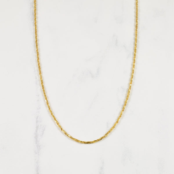14k Yellow Gold Twisted Chain | 24