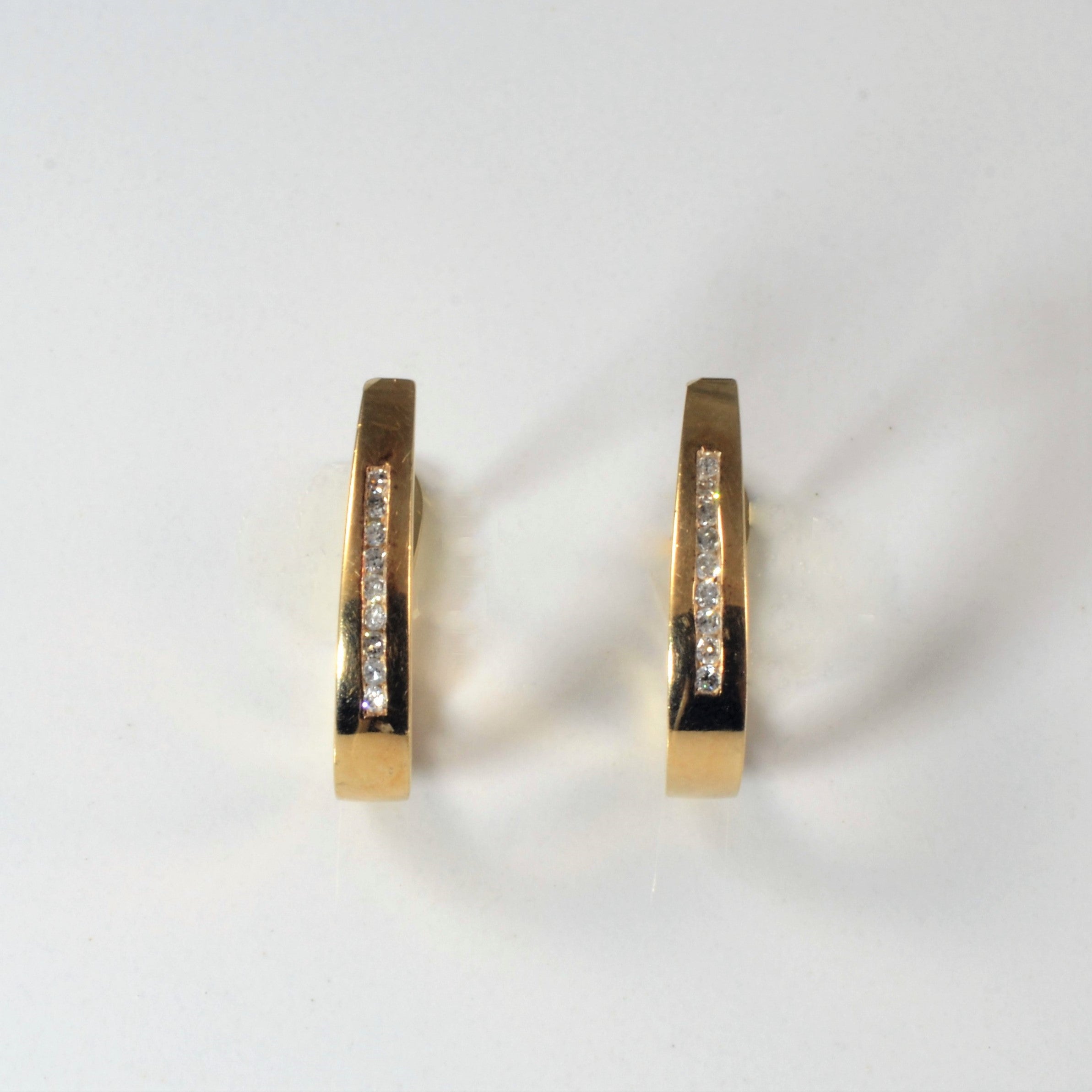 Boucles d'oreilles créoles en diamants | 0,18 ct | 