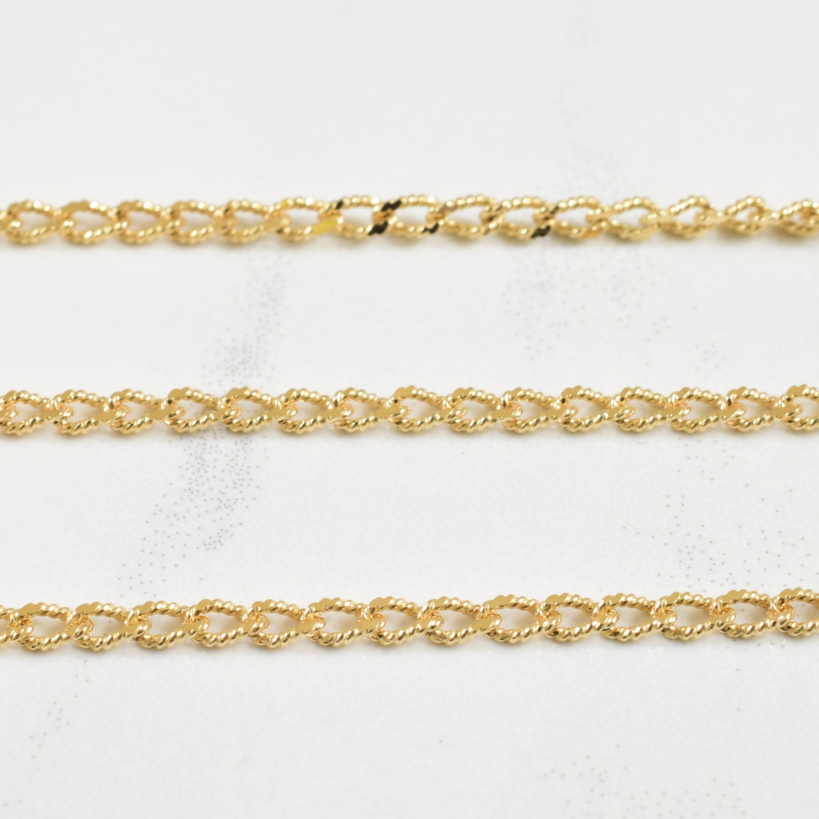 10k Yellow Gold Fancy Curb Chain | 18" |