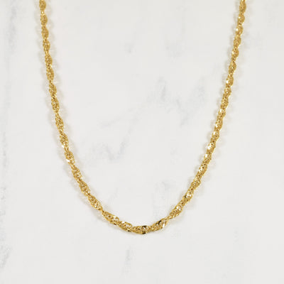 18k Yellow Gold Singapore Chain | 28