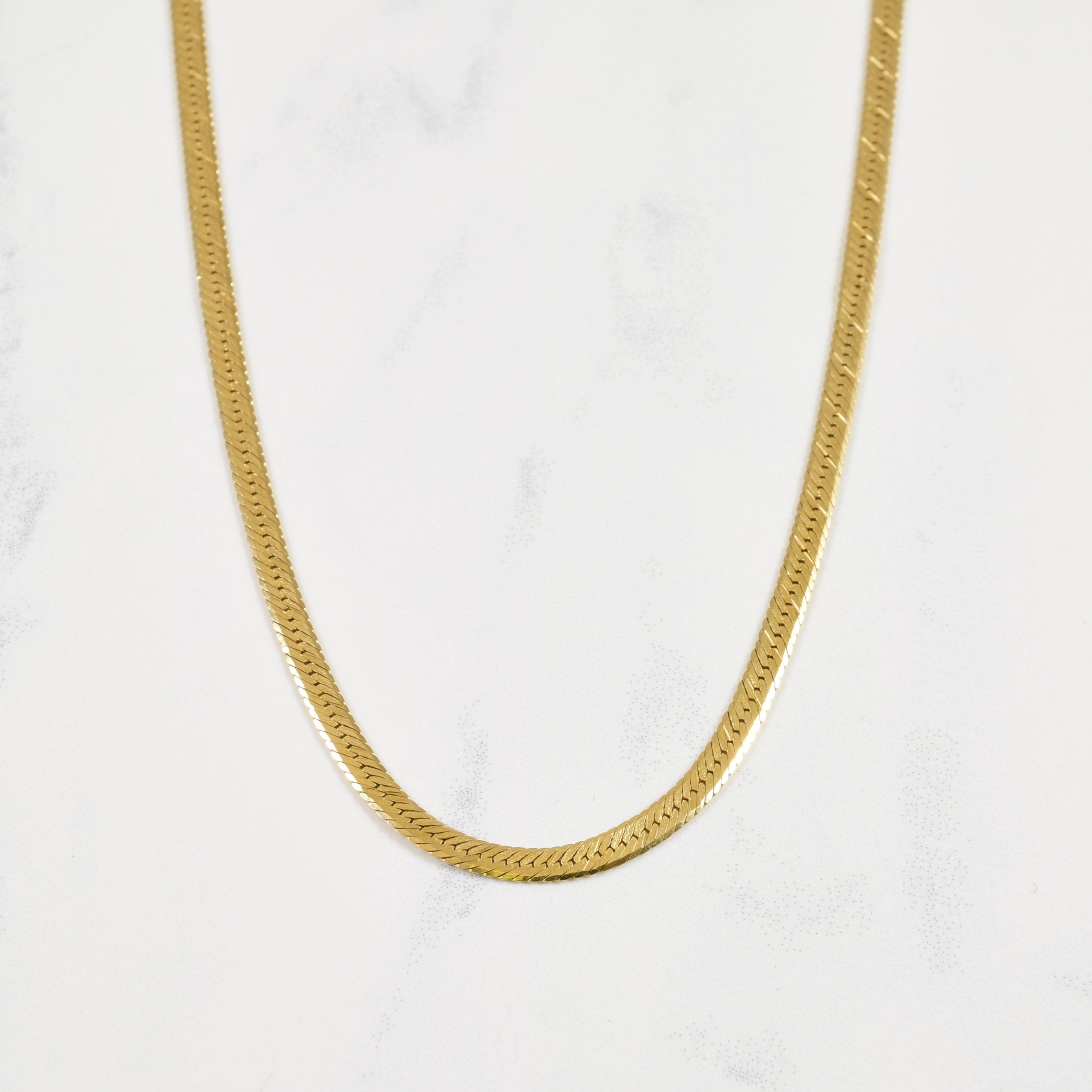 14k Yellow Gold Herringbone Chain | 16" |