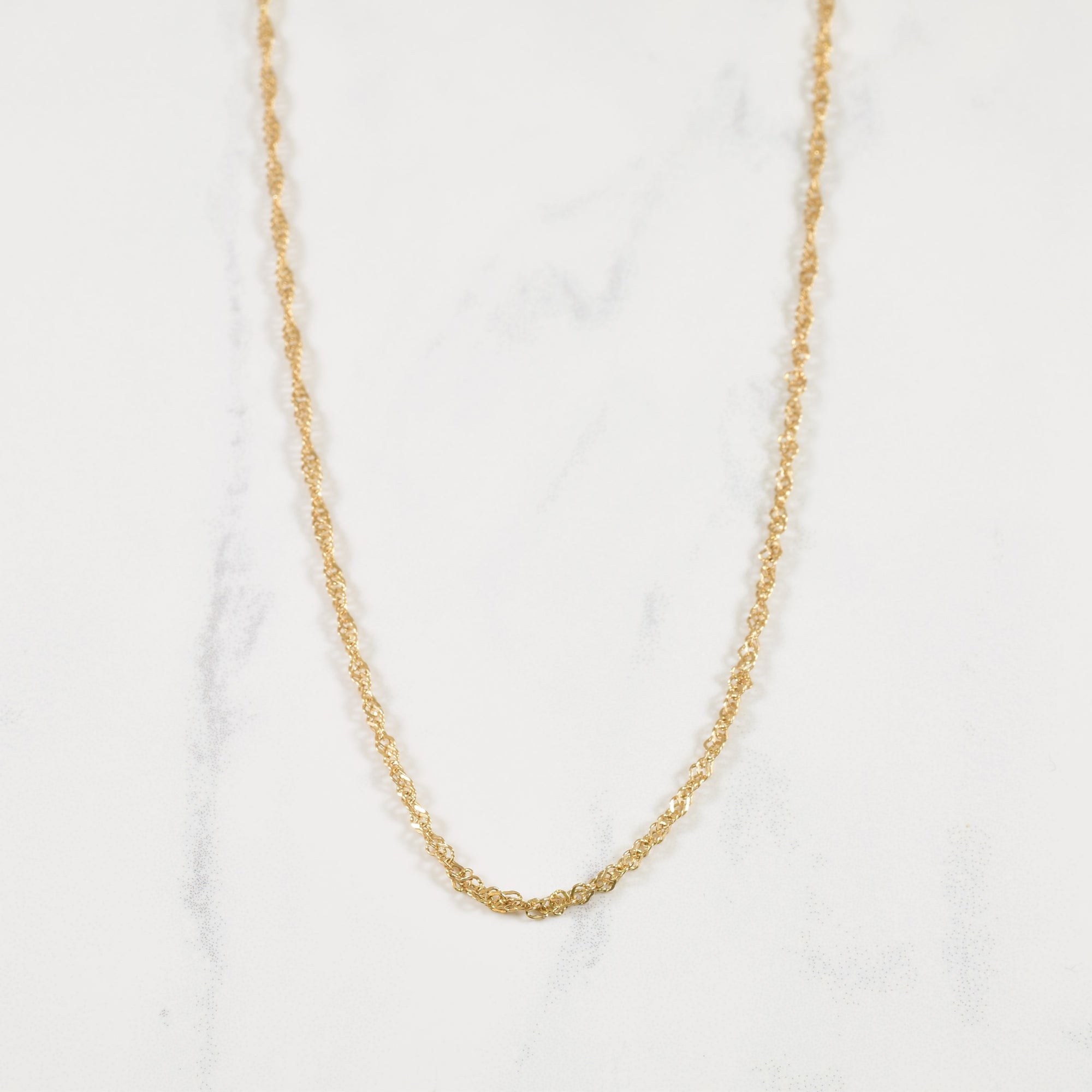 14k Yellow Gold Singapore Chain | 18