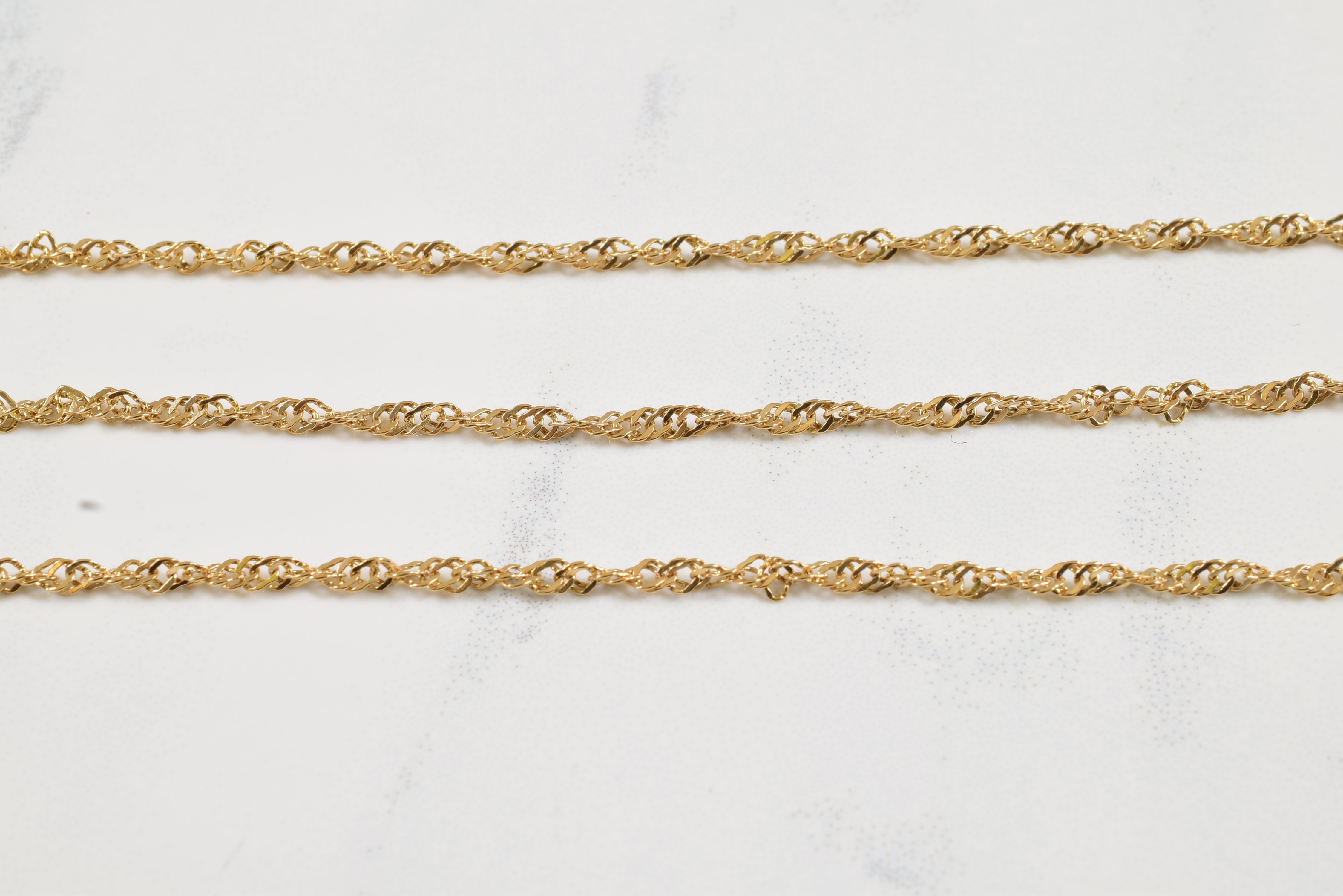 Chaîne Singapour en or jaune 14 carats | 18" | 
