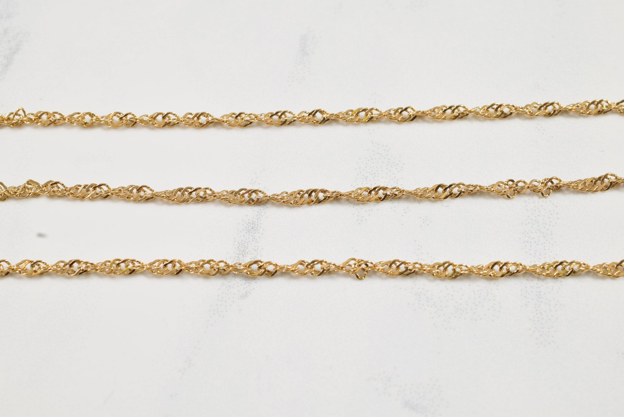 14k Yellow Gold Singapore Chain | 18