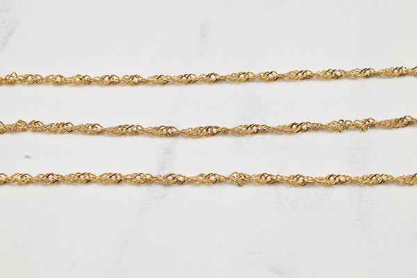 14k Yellow Gold Singapore Chain | 18