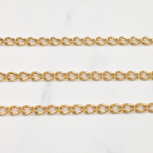 10k Yellow Gold Curb Chain | 23