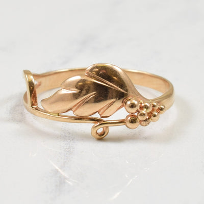 14k Rose Gold Grape Vine Ring | SZ 6.75 |