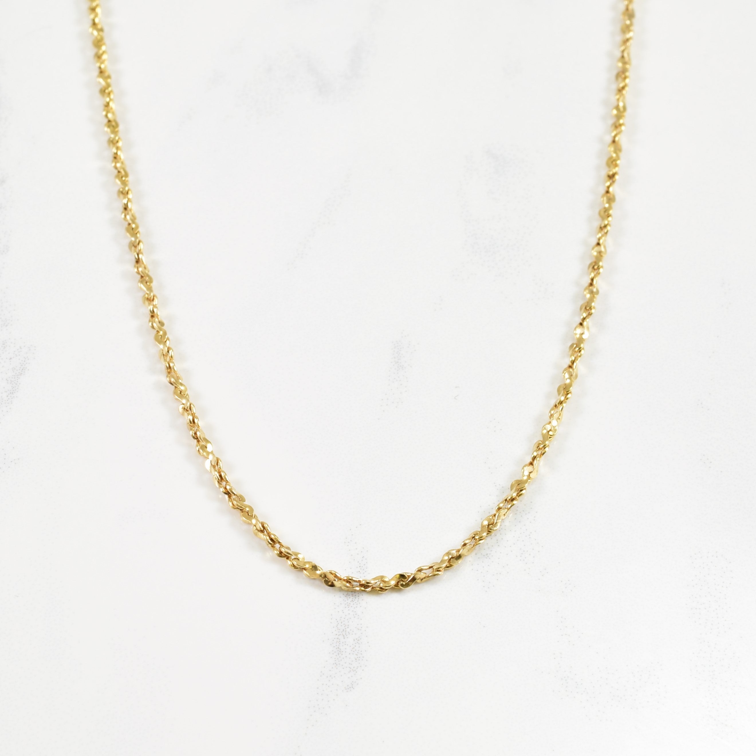 10k Yellow Gold Twisted Serpentine Chain | 18" |