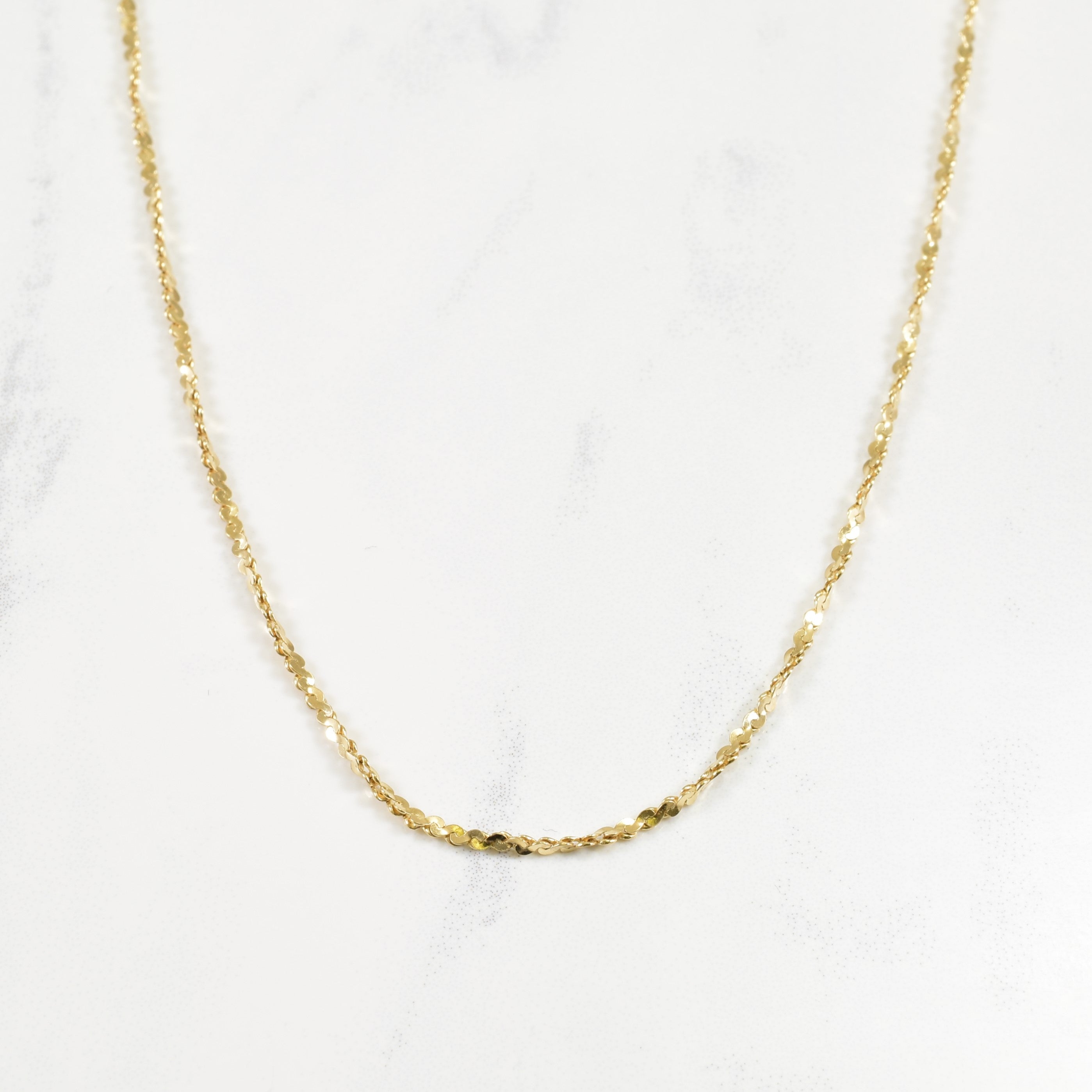 10k Yellow Gold Twisted Serpentine Chain | 24" |