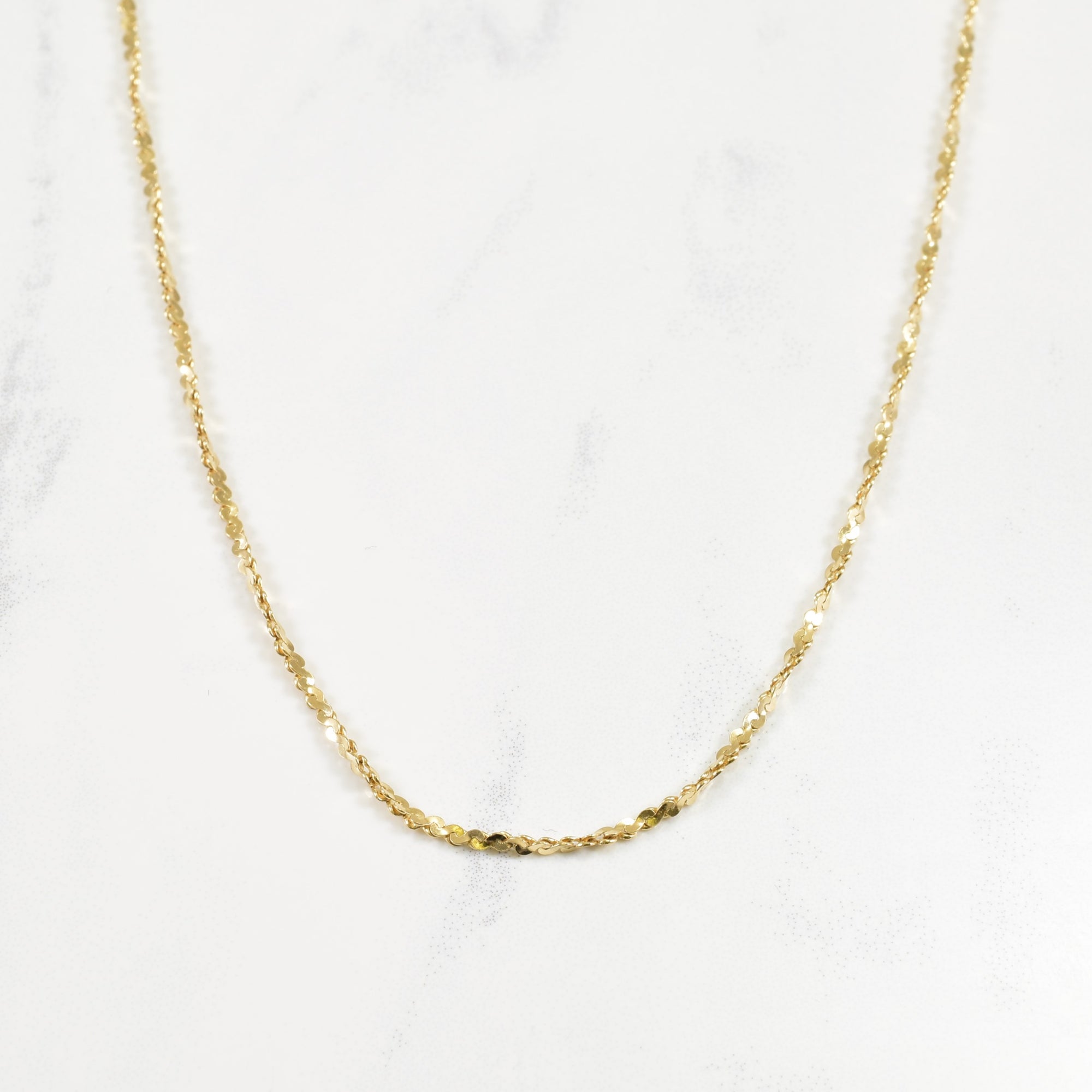 10k Yellow Gold Twisted Serpentine Chain | 24