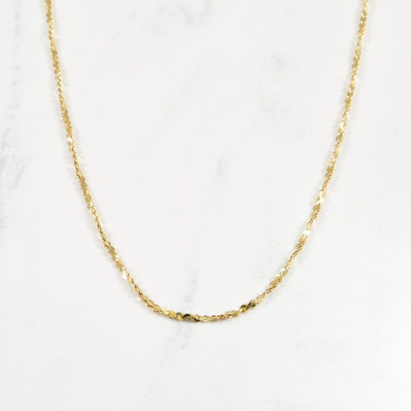 10k Yellow Gold Twisted Serpentine Chain | 24