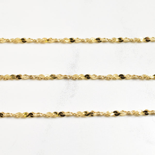 10k Yellow Gold Twisted Serpentine Chain | 24