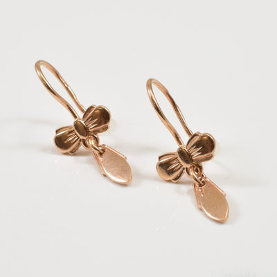 14k Rose Gold Drop Earrings