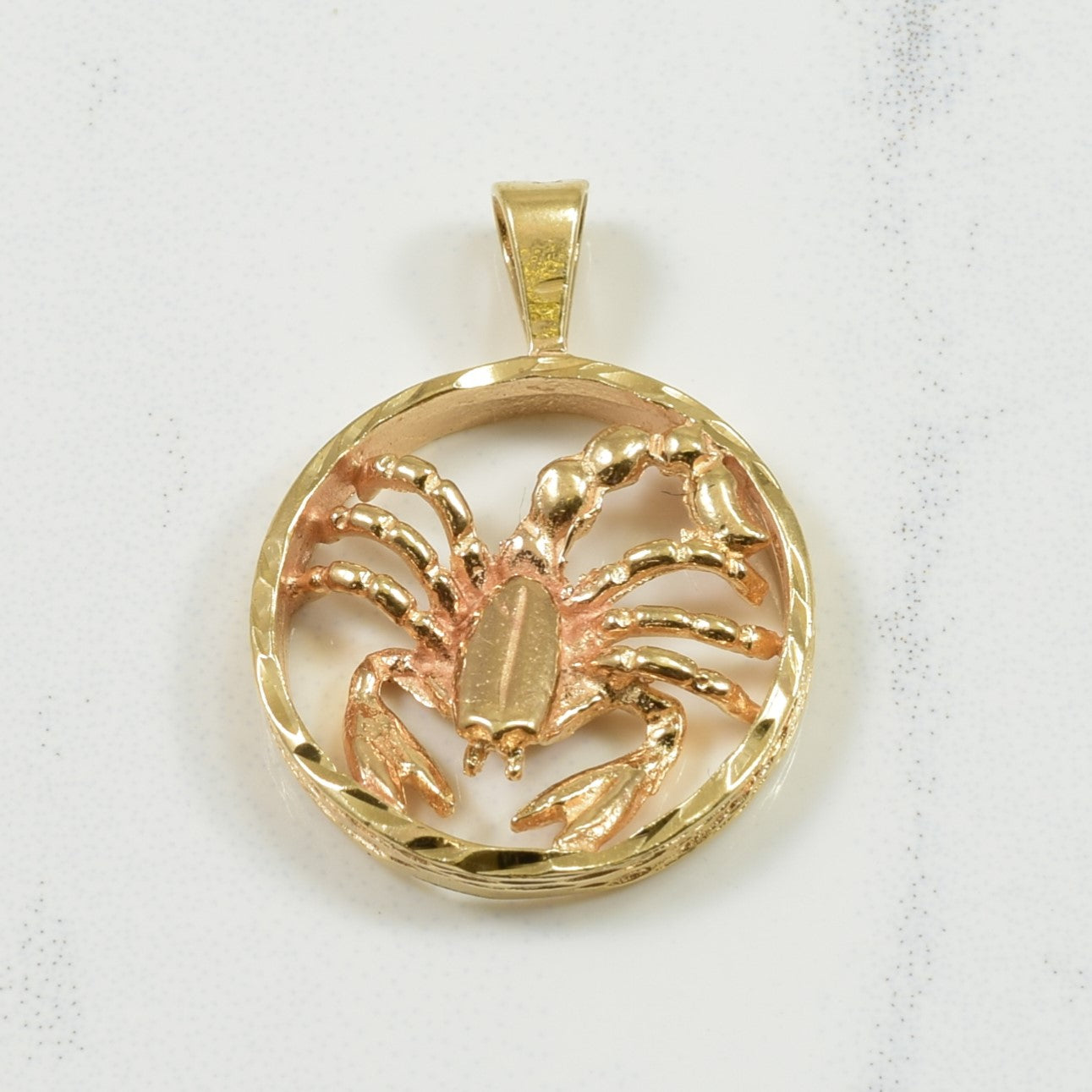 10k Yellow Gold Scorpion Pendant