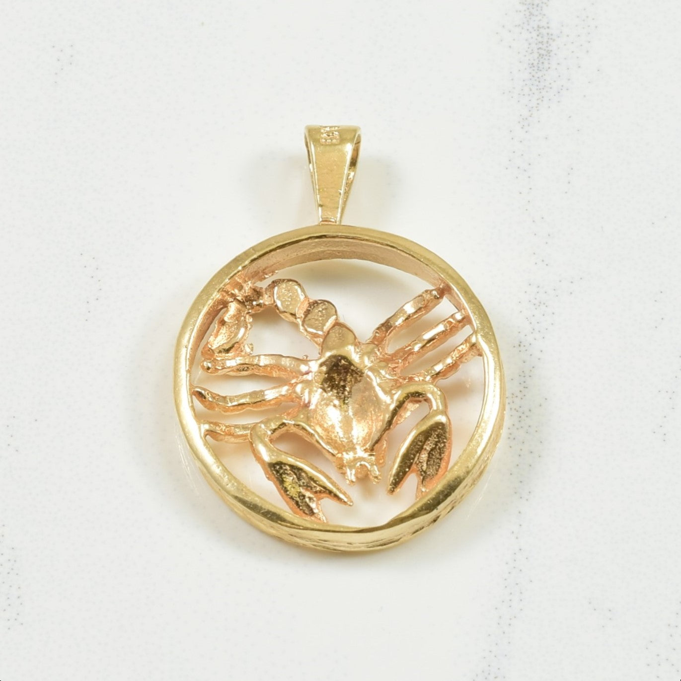 10k Yellow Gold Scorpion Pendant