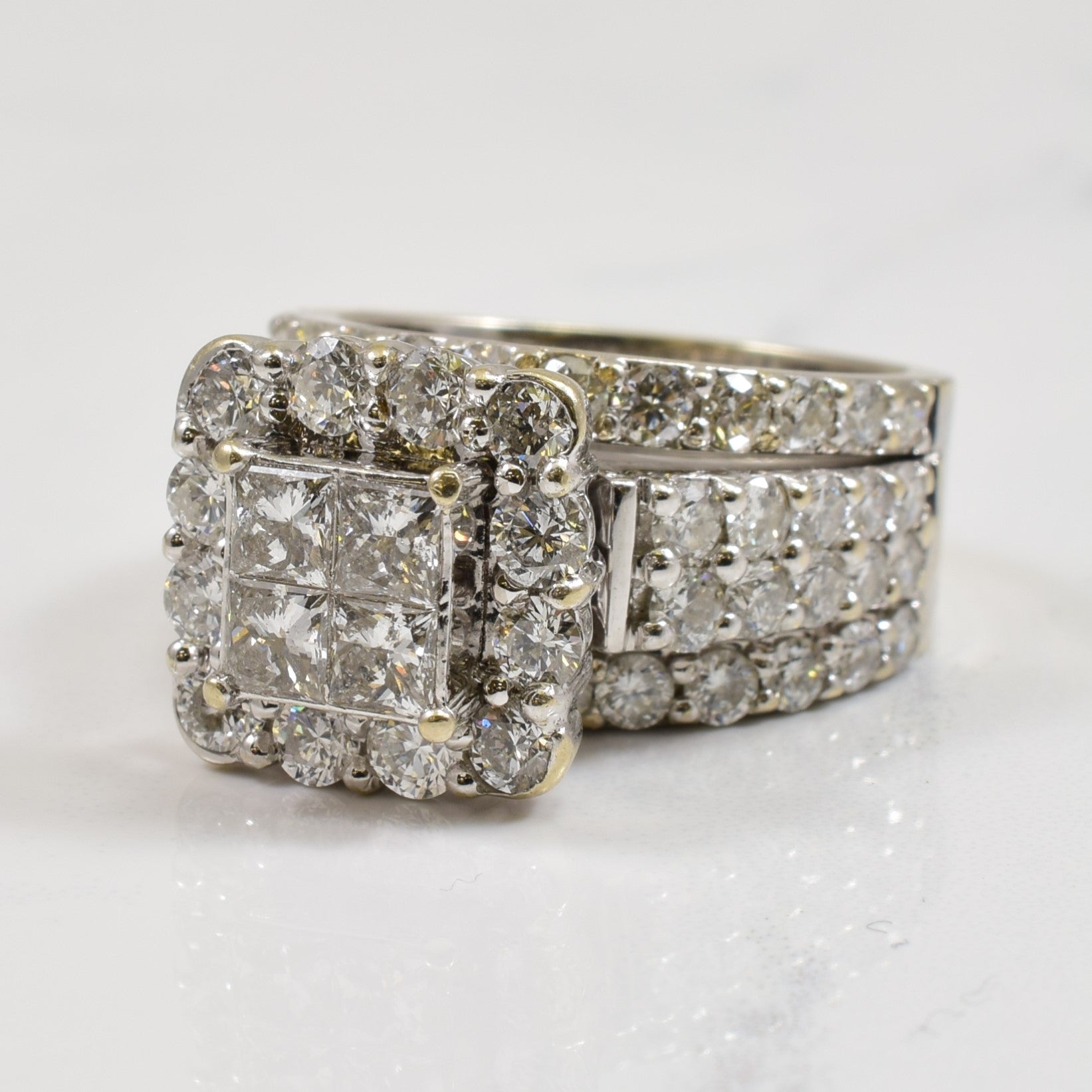 High Set Diamond Cluster Ring | 3.60ctw | SZ 6.75 |