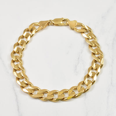 14k Yellow Gold Curb Chain Bracelet | 8.5