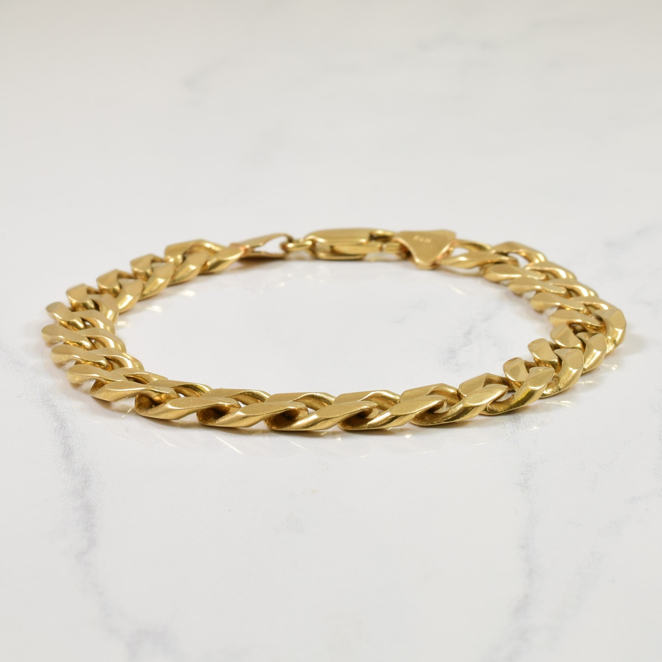 14k Yellow Gold Curb Chain Bracelet | 8.5" |