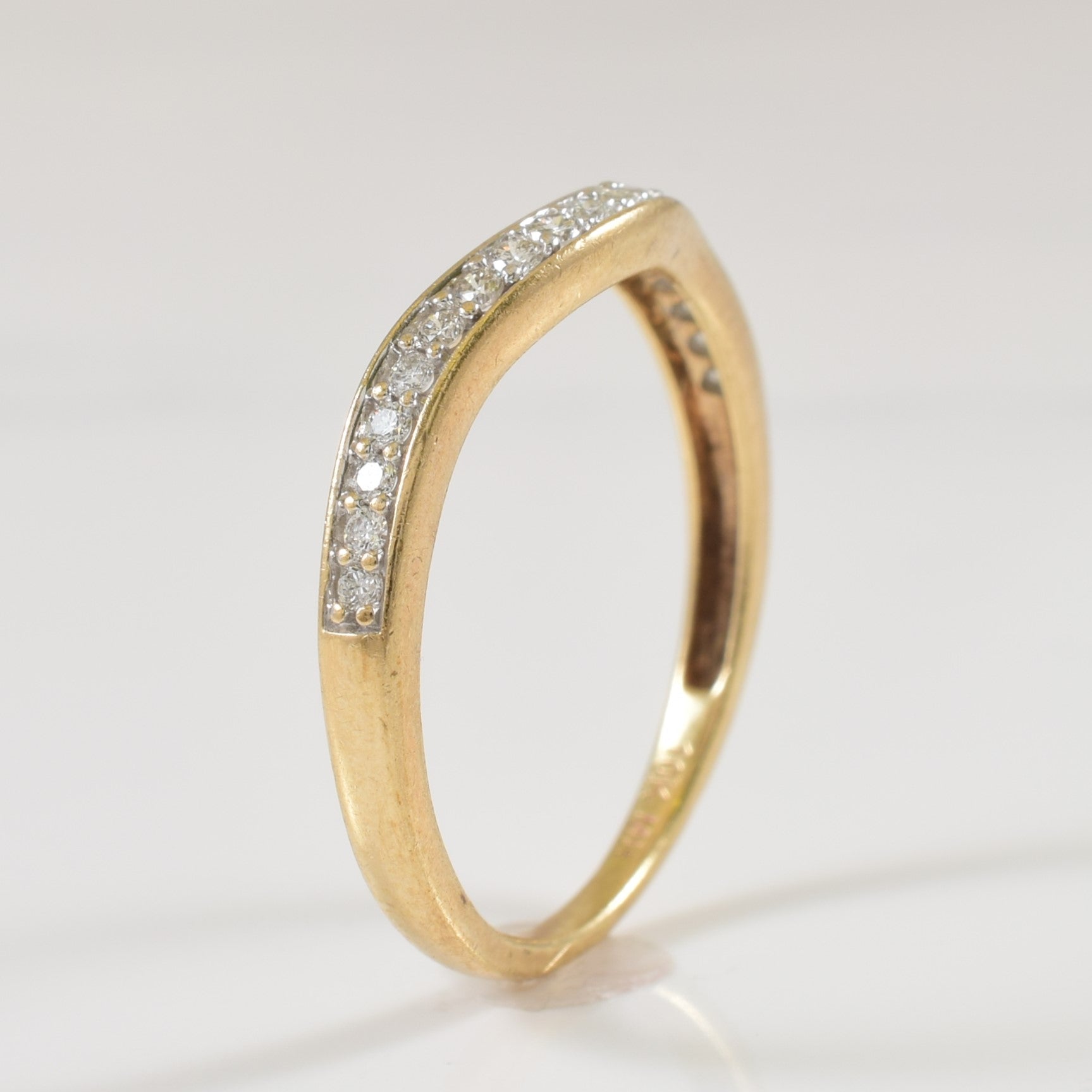 Pave Set Diamond Ring | 0.15ctw | SZ 6.5 |