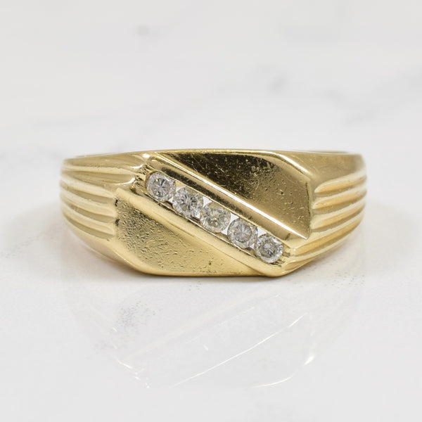 10k Yellow Gold Diamond Ring | 0.15ctw | SZ 10 |
