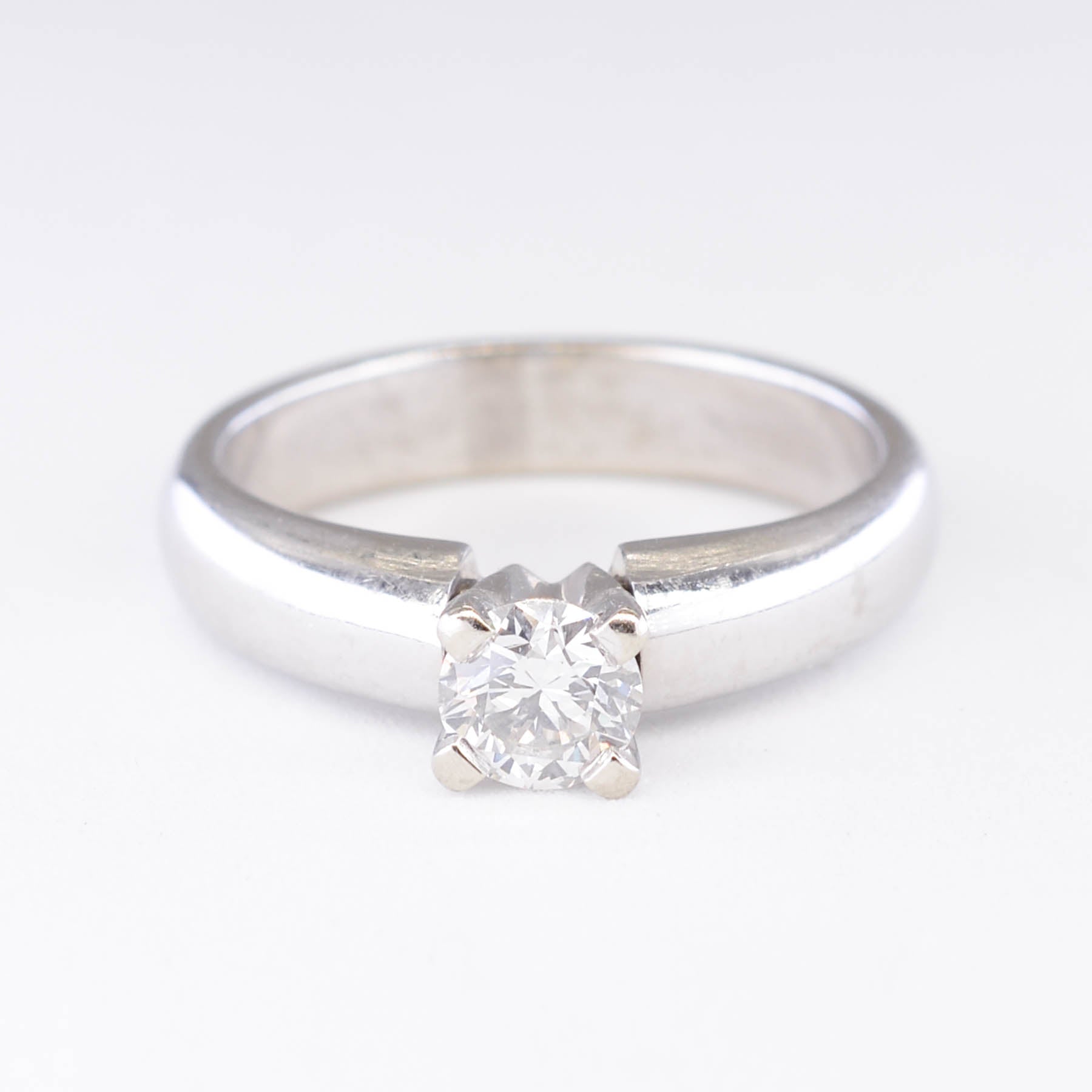 Low Profile Solitaire Canadian Diamond Ring | 0.56ct | SZ 7.75 |