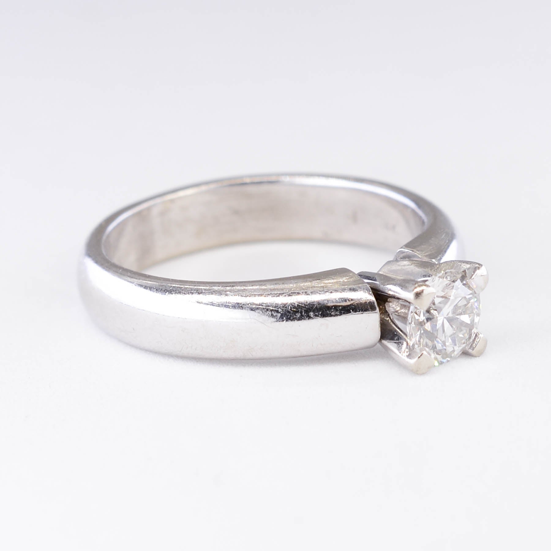 Low Profile Solitaire Canadian Diamond Ring | 0.56ct | SZ 7.75 |