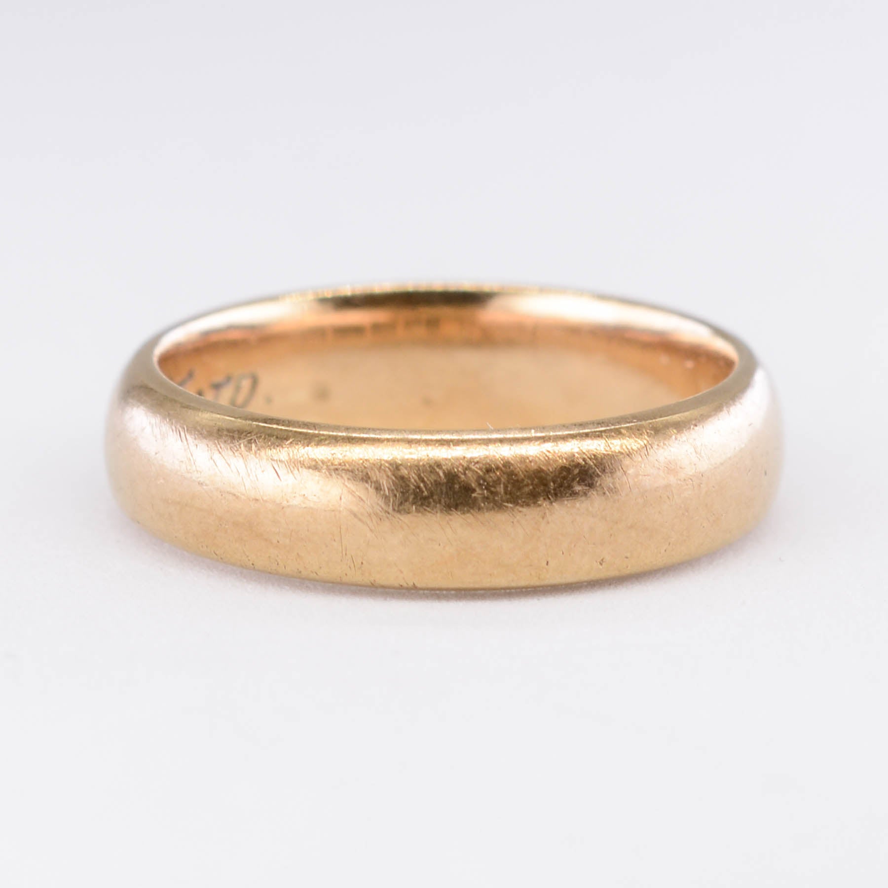 1889 engraved 18k Yellow Gold Band | SZ 6.5 |