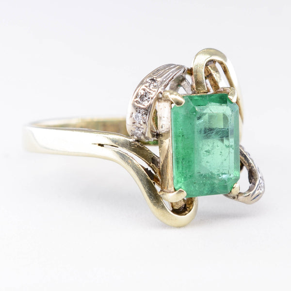 Emerald and Diamond Ring | 1.84ct, 0.06ctw | SZ 6.75 |