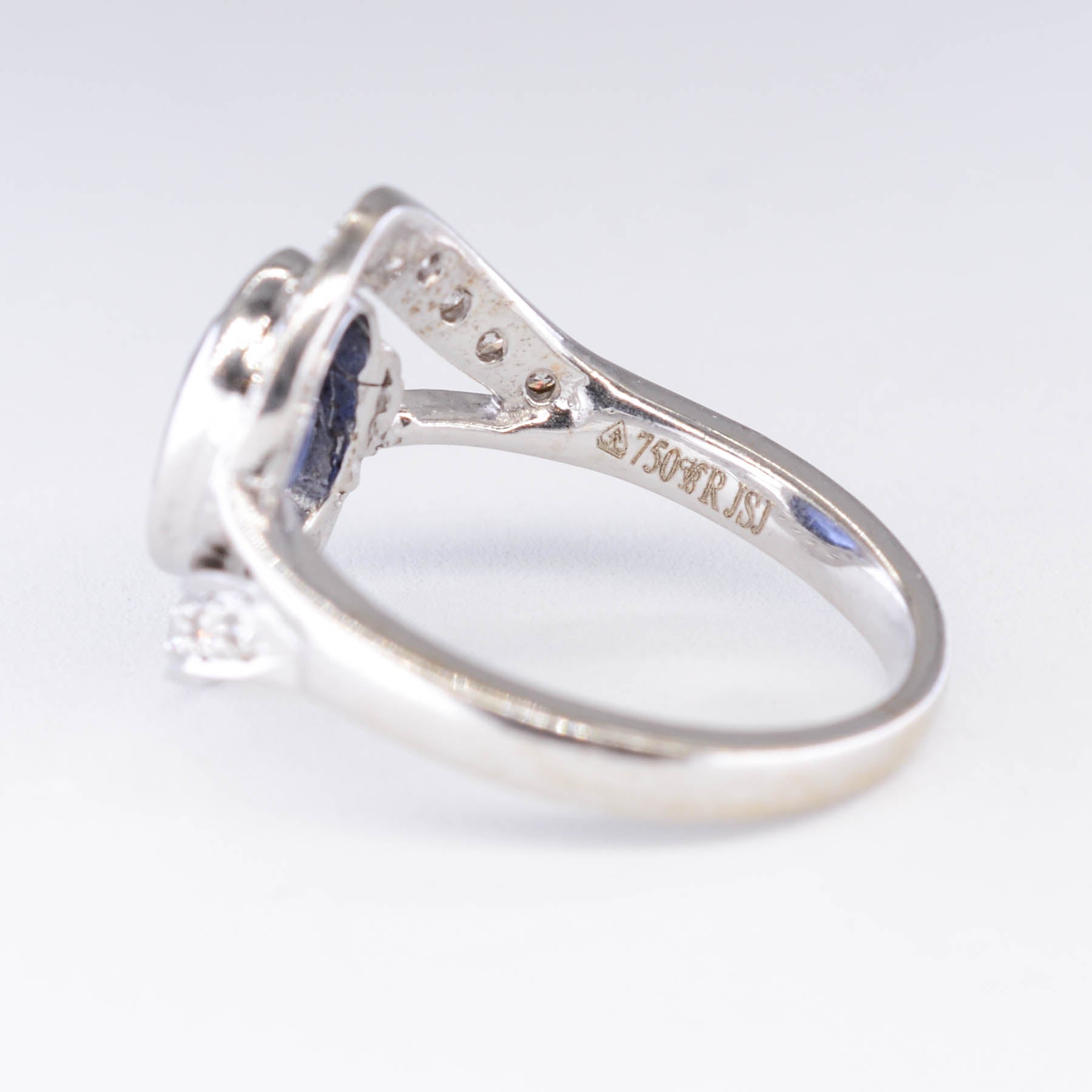 T.K. Anderson's Sapphire and Diamond Bypass Ring | 1.60 ct Sapphire, 0.38ctw DIamonds SZ 7 |