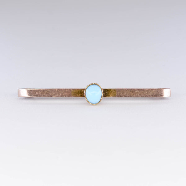 Vintage 9k Turquoise Cabochon Brooch | 0.26ct |