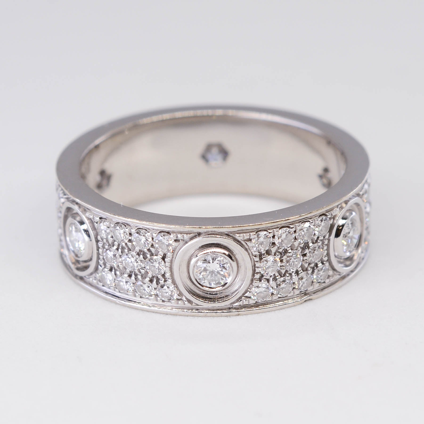 Cartier' Love Diamond-Paved Ring | 1.26ctw | SZ 8 | Cartier SZ 57
