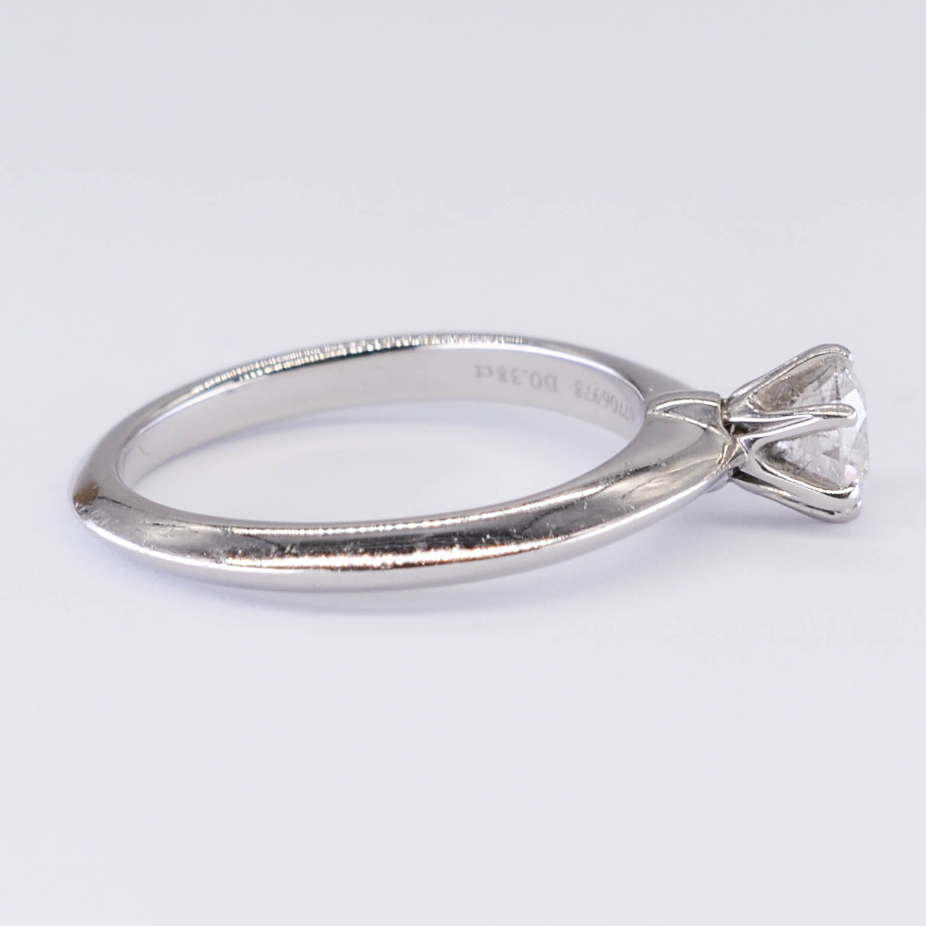 Tiffany & Co.' Canadian Diamond Engagement Ring in Platinum | 0.38ct VS2 F Ex | SZ 4.75 |