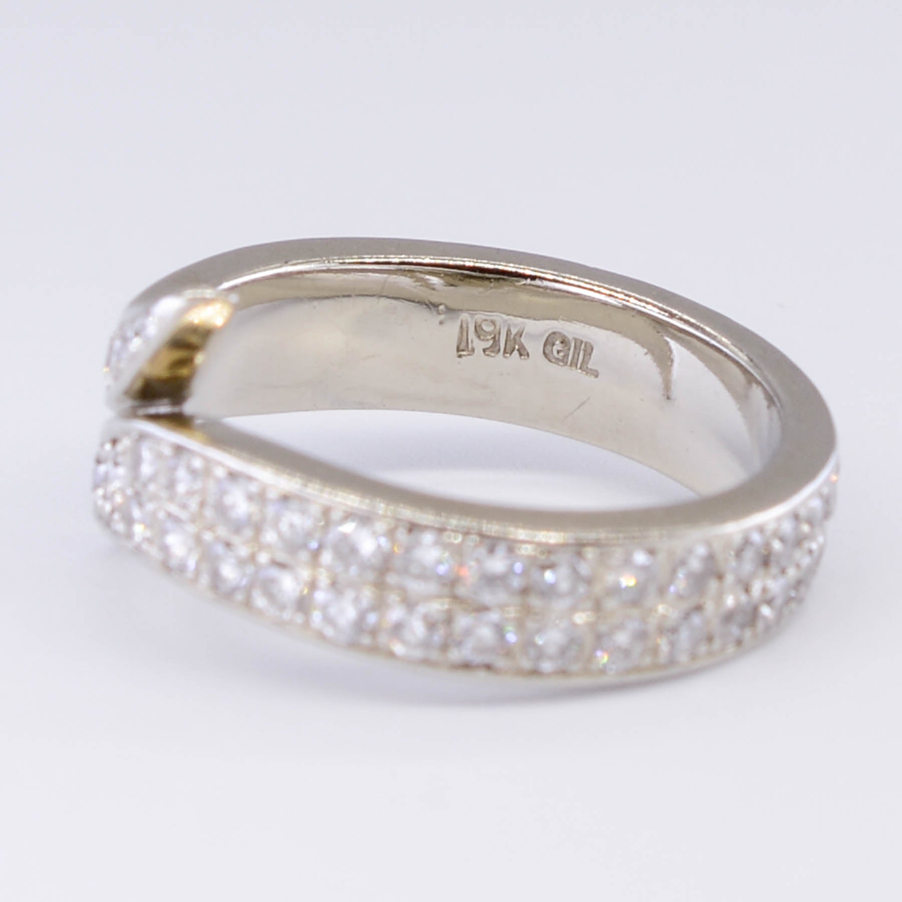 Bague d'éternité pavée de diamants | 1,50 ct | Taille 6 | 