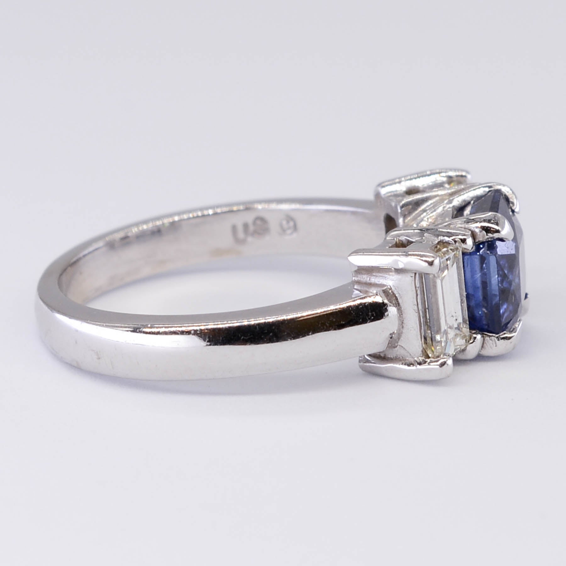 Three Stone GIA Sapphire & Diamond Ring | 2.50ct, 1.00ctw | SZ 6.25 |