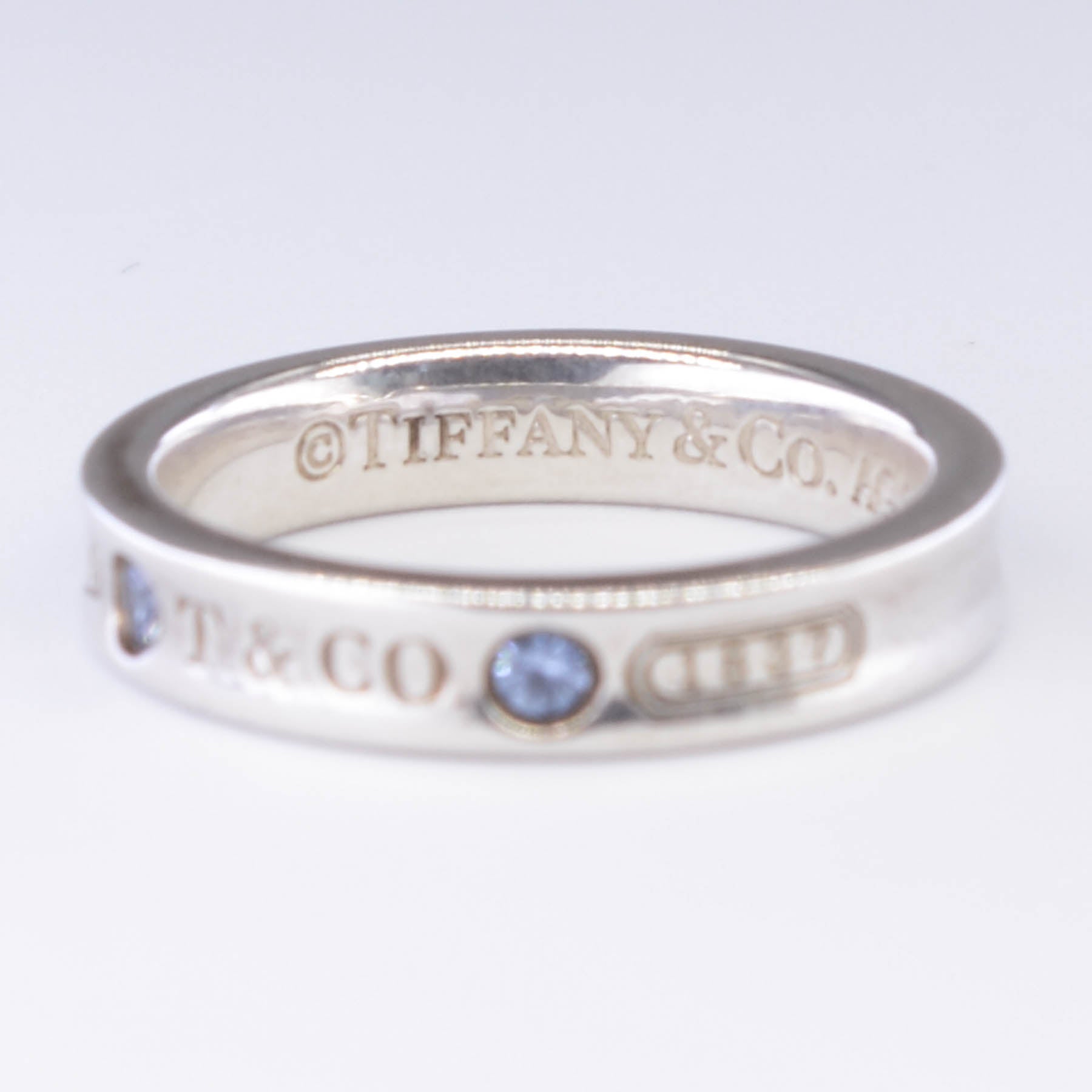 Tiffany & Co.' 1837 Collection Sterling Silver Ring with Sapphires | 0.05ctw | SZ 7.5