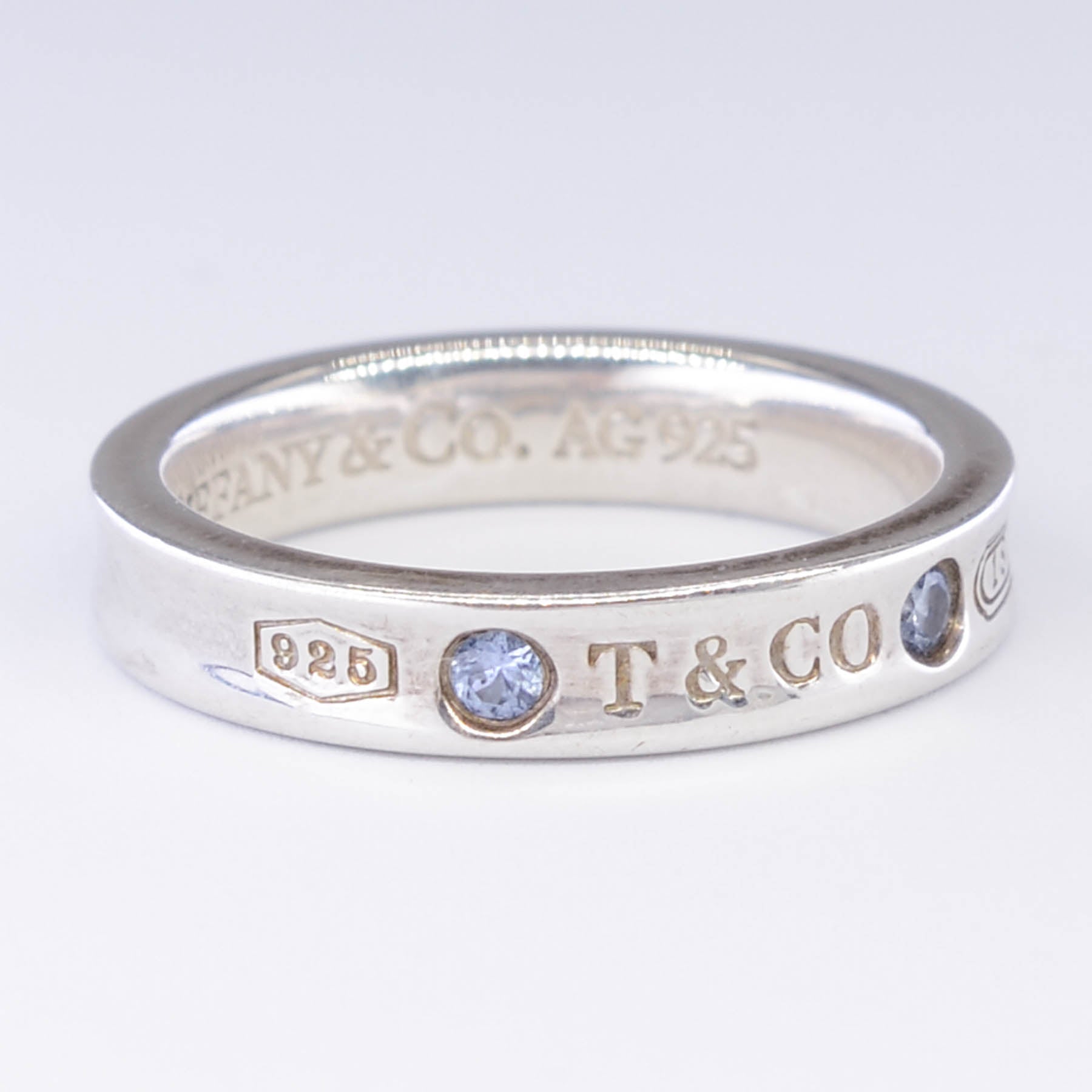 Tiffany & Co.' 1837 Collection Sterling Silver Ring with Sapphires | 0.05ctw | SZ 7.5